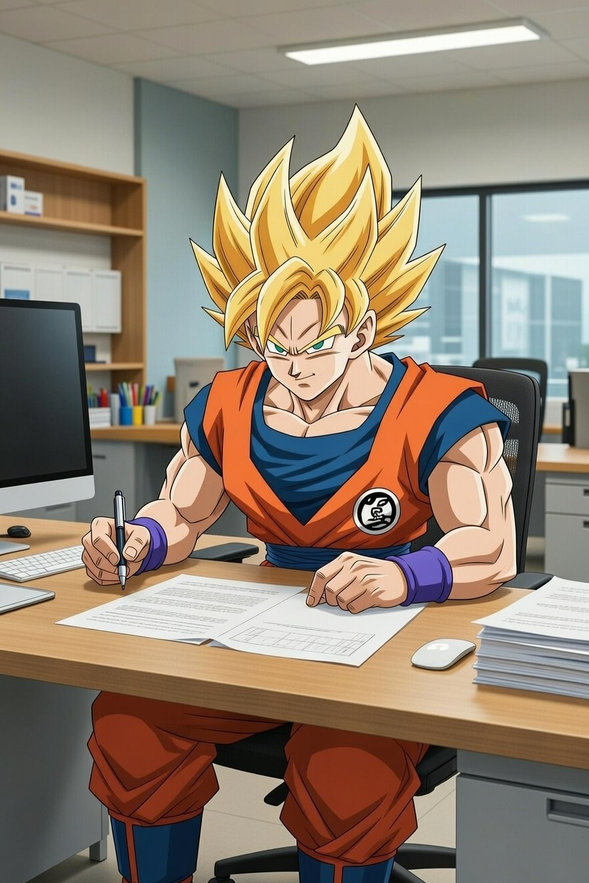 GOKU Grinding in Office